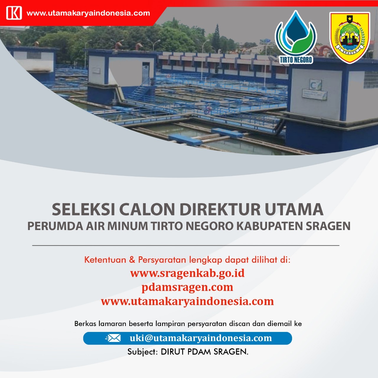 REKRUTMEN CALON DIREKTUR UTAMA PDAM SRAGEN