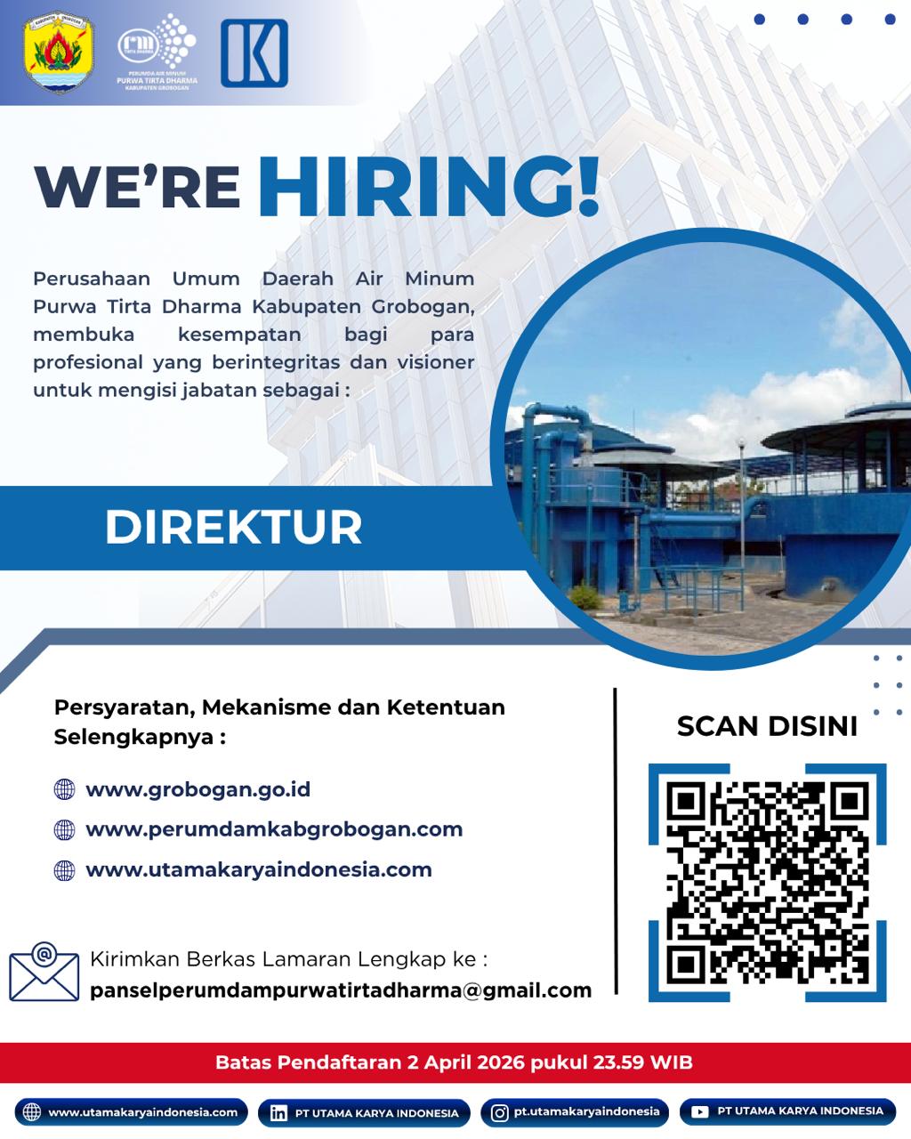 REKRUTMEN DIREKTUR PERUMDAM PURWA TIRTA DHARMA